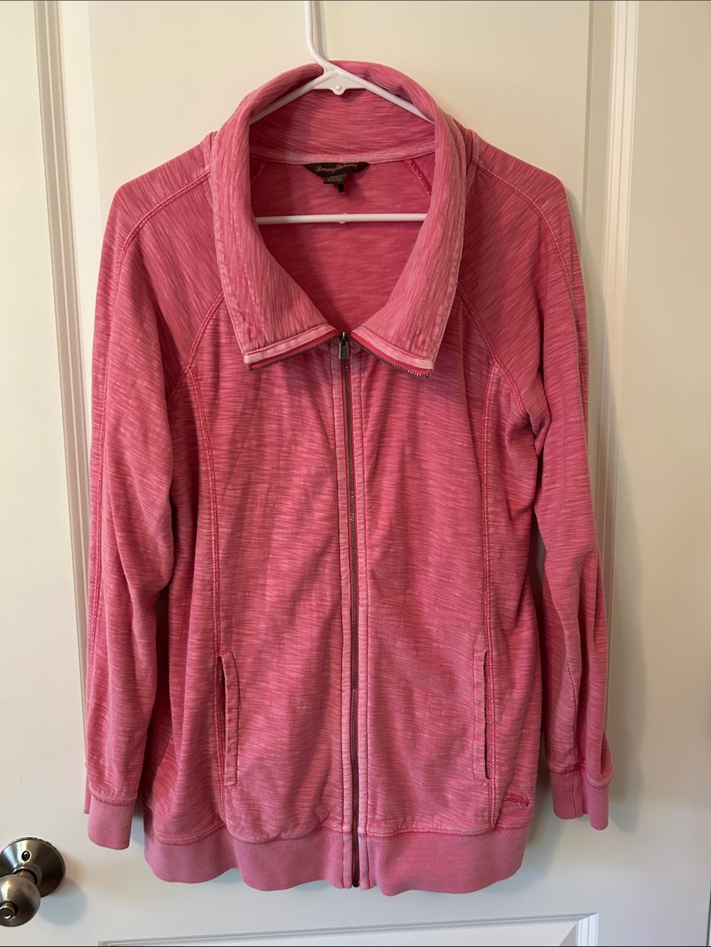Tommy Bahama Pink Full-Zip 100% Cotton Jacket Size M